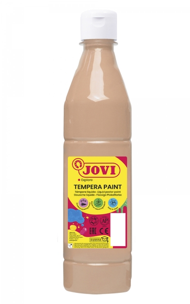 Peinture Tempera Liquide Jovi - À base d'eau - Prête à l'emploi - Haut pouvoir couvrant - Séchage rapide - Excellente fluidité - Adhérence sur plusieurs surfaces - Couleur Orange