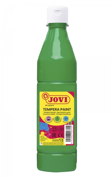 Peinture Tempera Liquide Jovi - À base d'eau - Prête à l'emploi - Haut pouvoir couvrant - Séchage rapide - Excellente fluidité - Adhérence sur plusieurs surfaces - Couleur verte