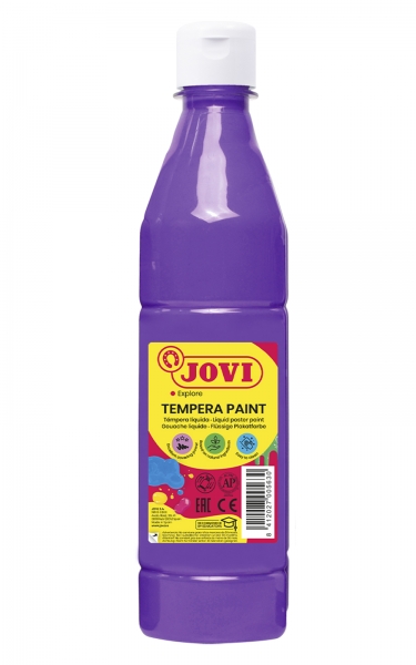 Peinture Tempera Liquide Jovi - À base d'eau - Prête à l'emploi - Haut pouvoir couvrant - Séchage rapide - Excellente fluidité - Adhérence sur plusieurs surfaces - Couleur Violet