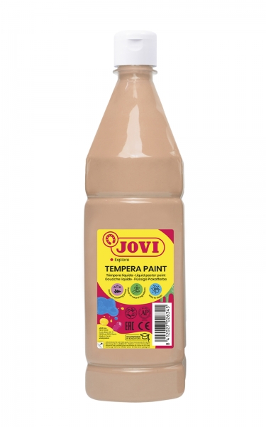 Peinture Tempera Liquide Jovi - À base d'eau - Prête à l'emploi - Haut pouvoir couvrant - Séchage rapide - Excellente fluidité - Adhérence sur plusieurs surfaces - Couleur Orange