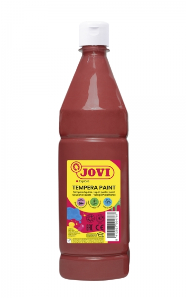 Peinture Tempera Liquide Jovi - À base d'eau - Prête à l'emploi - Haut pouvoir couvrant - Séchage rapide - Excellente fluidité - Adhérence sur plusieurs surfaces - Couleur rouge