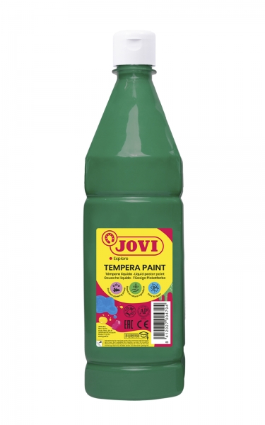 Peinture Tempera Liquide Jovi - À base d'eau - Prête à l'emploi - Haut pouvoir couvrant - Séchage rapide - Excellente fluidité - Adhérence sur plusieurs surfaces - Couleur verte