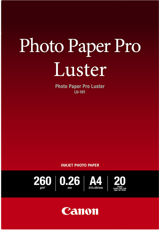 Canon LU-101 Papier Photo Format A4 (20 feuilles) - 260g/m²