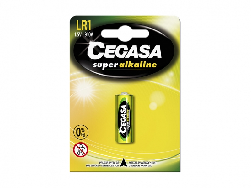 Pile Cegasa Super Alcaline LR1 Haute Technologie - Fiabilité - Haute Performance - Performance Maximale - Différentes Couleurs