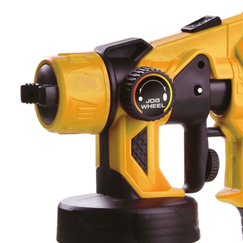 Pistolet à Peinture Electrique Blim - Puissance 550W - Dépôt 800ml - Régulation de Débit - Buse 1.8mm - Couleur Jaune