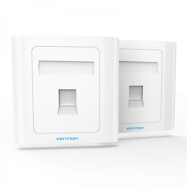 Plaque murale Vention Type 86 - 1 port RJ45 - Connexion Ethernet