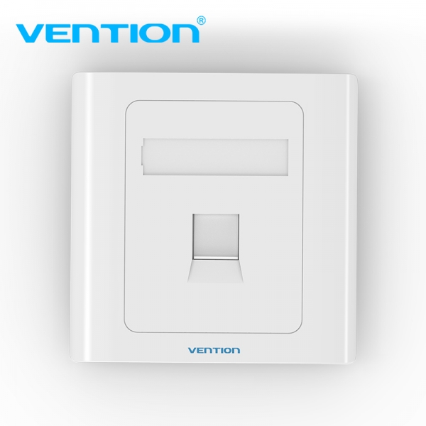 Plaque murale Vention Type 86 - 1 port RJ45 - Connexion Ethernet