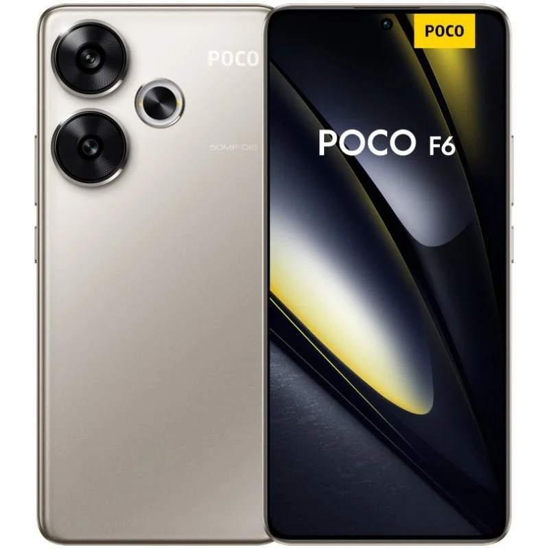 Poco F6 5G Smartphone Écran AMOLED 6,67" - 12 Go - 512 Go - Caméra principale 50MP - Batterie 5000 mAh - Prend en charge la charge 90 W - Couleur Titane