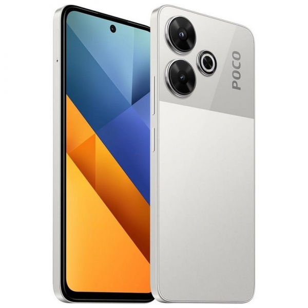 Poco M6 Smartphone Écran 6,79" - 6 Go - 128 Go - Appareil photo principal 108MP - Batterie 5030 mAh - Prend en charge la charge 33 W - Couleur Argent