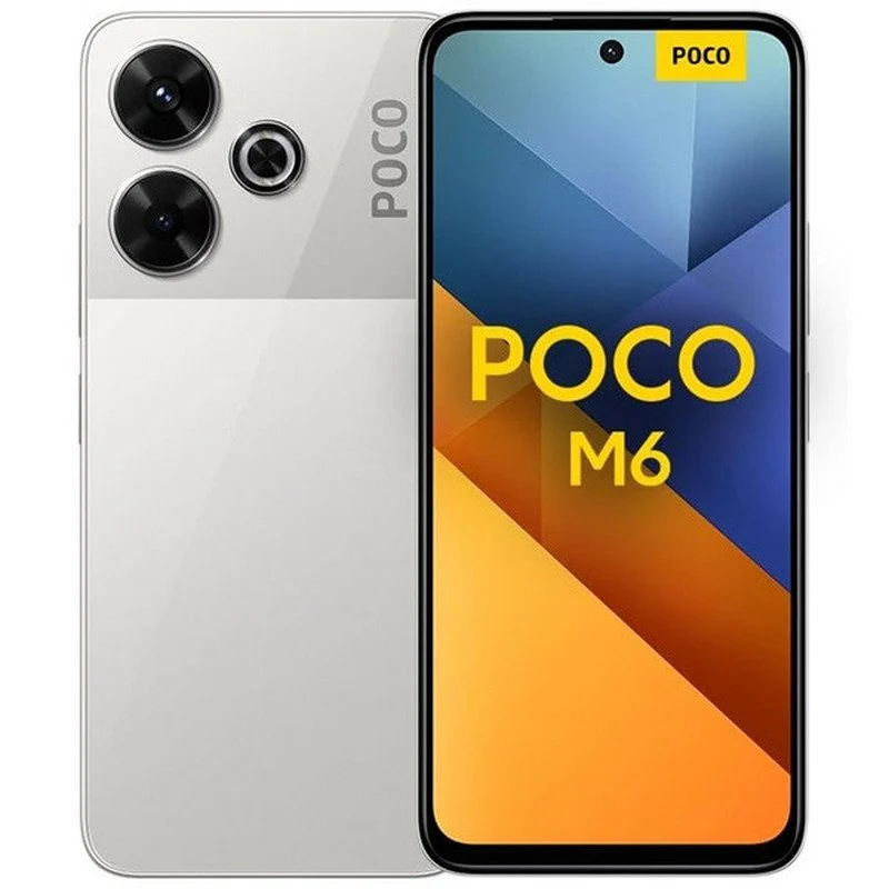 Poco M6 Smartphone Écran 6,79" - 6 Go - 128 Go - Appareil photo principal 108MP - Batterie 5030 mAh - Prend en charge la charge 33 W - Couleur Argent