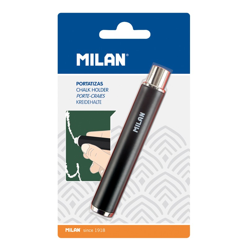 Porte-Craie Mécanique Milan pour Craie Ronde - 10 cm x 1,6 cm - Couleur Noir