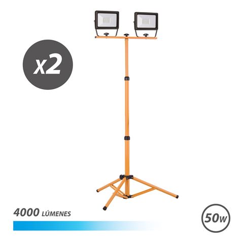 Projecteur à LED puissant 2 x 50W avec trépied