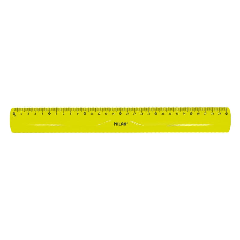 Règle Milan Flexible et Résistante - Longueur 30cm - Couleur Jaune