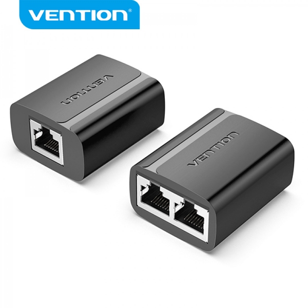 Répartiteur RJ45 Vention Mâle vers 2 Femelles 100Mbps - 2 unités - Couleur Noir