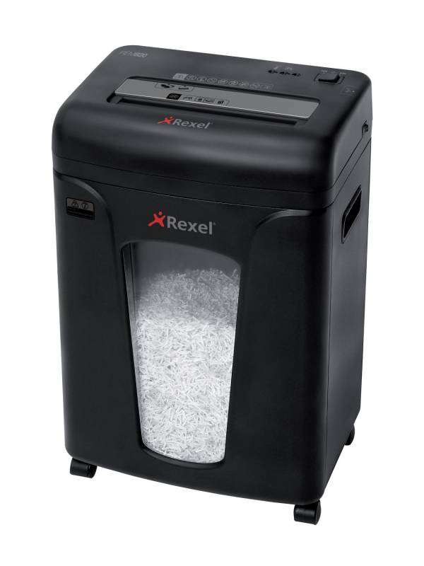 Rexel Mercury Microcut Destructeur - Anti-bourrage - Jusqu'à 8 Feuilles - Détruit Agrafes, Clips et Cds - Capacité Bac 21L, 220 Feuilles A4