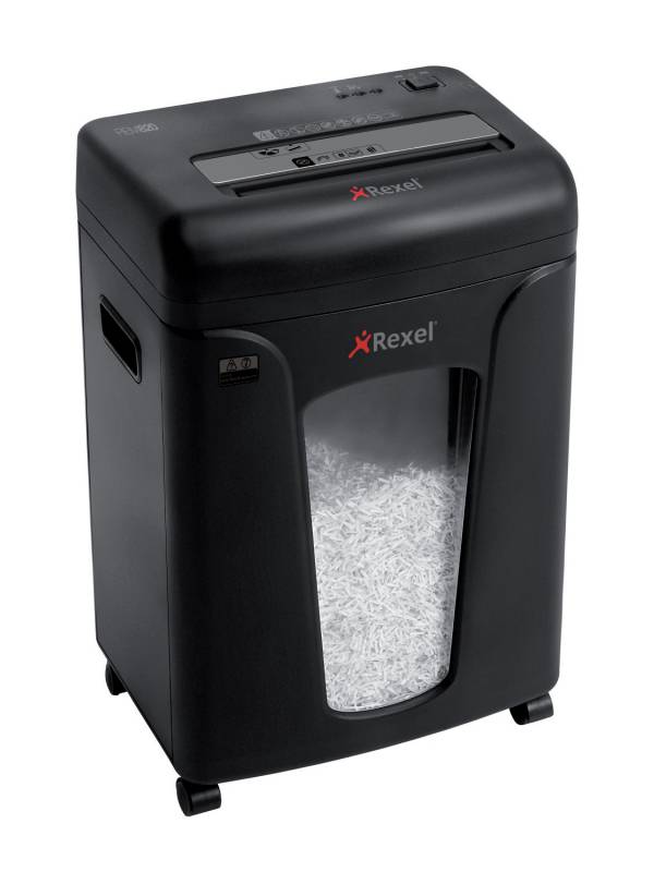 Rexel Mercury Microcut Destructeur - Anti-bourrage - Jusqu'à 8 Feuilles - Détruit Agrafes, Clips et Cds - Capacité Bac 21L, 220 Feuilles A4