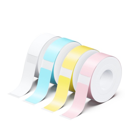 Rouleaux d'étiquettes pour imprimante P21 (180 étiquettes par rouleau : 14mm x 40 mm) - Blanc et Pastel