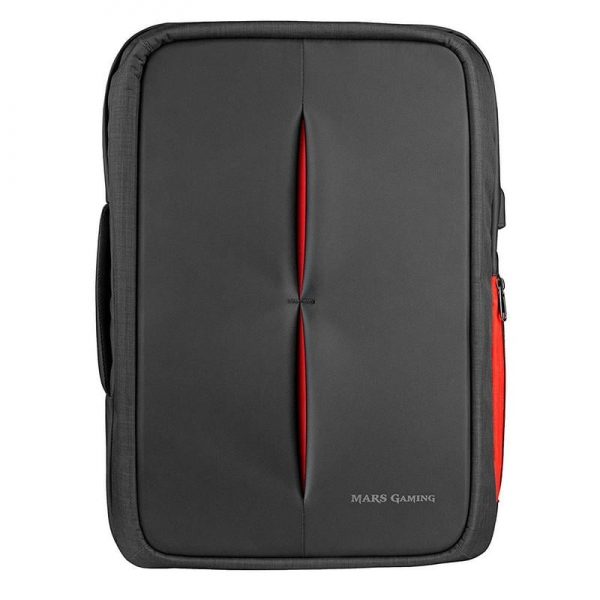 Sac à dos porte-documents Mars Gaming MB2 - Etanche - Antivol avec serrure TSA - Port USB externe - Capacité pour ordinateur portable 17,3" - Couleur Noir