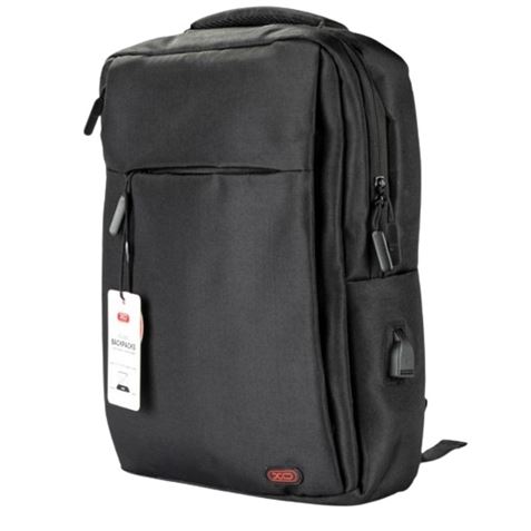 Sac à dos pour ordinateur portable XO - jusqu'à 15,6" - Étanche et résistant - Chargement USB rapide - Design ergonomique - Couleur Noir