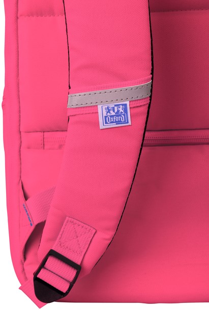 Sac à Dos Scolaire Oxford +LB B-Out - Compartiment Isotherme - Fermeture Éclair Extensible - Bretelles Rembourrées et Ajustables - Taille 42x30x15-20cm - Couleur Rose