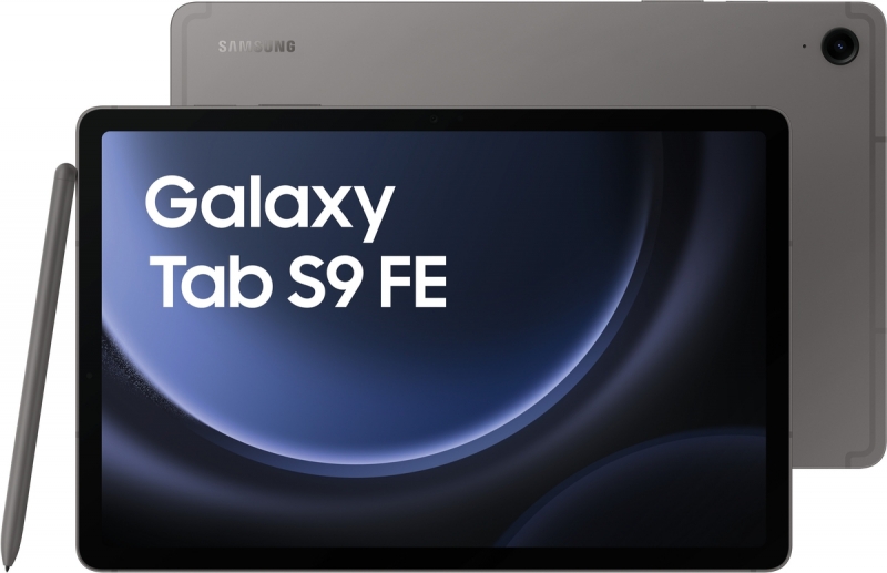 Samsung Galaxy Tab S9 FE 5G Écran 10,9" 5G, WiFi, Bluetooth 5.3 - RAM 6 Go - 128 Go de stockage - Caméra principale 8 Mpx - Batterie 8000 mAh - Charge rapide 45 W - Couleur Gris