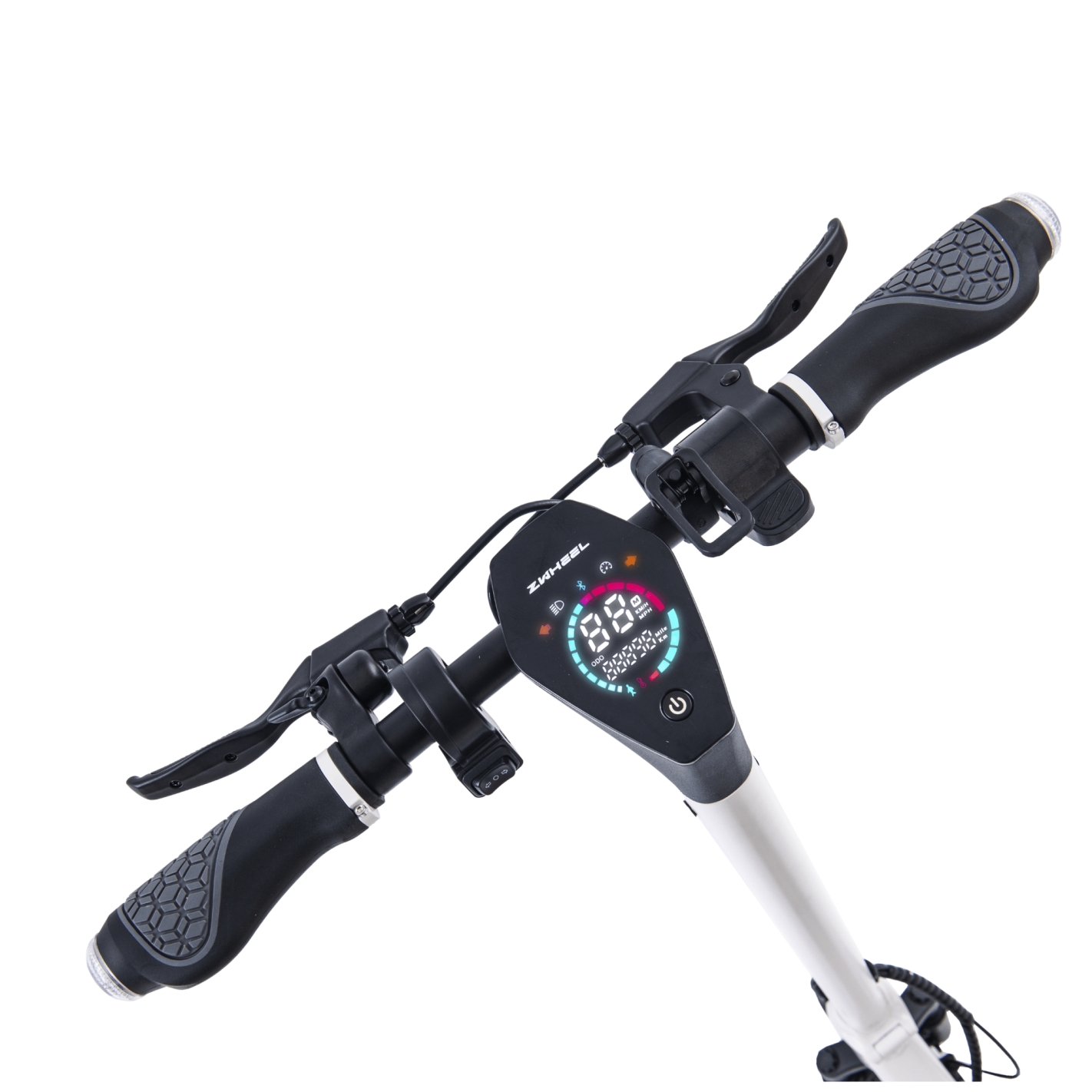 Scooter Électrique Zwheel ZFox Max Artic White Moteur 400W - Approuvé DGT - Vitesse jusqu'à 25Km/h - Autonomie jusqu'à 50km - 3 Modes de Conduite - Charge Maximale 100kg - Roues 10"