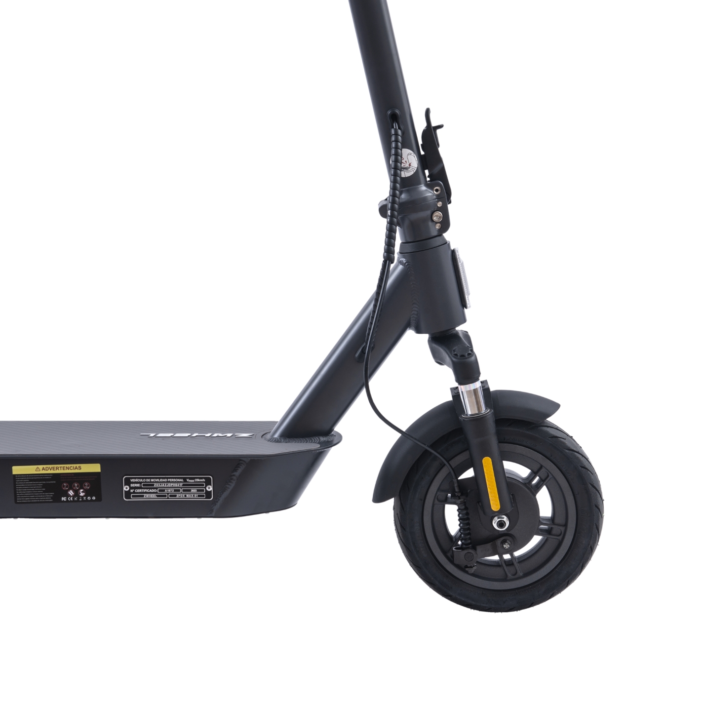 Scooter Électrique Zwheel ZFox Max Urban Dark Moteur 400W - Approuvé DGT - Vitesse jusqu'à 25Km/h - Autonomie jusqu'à 50km - 3 Modes de Conduite - Charge Maximale 100kg - Roues 10"