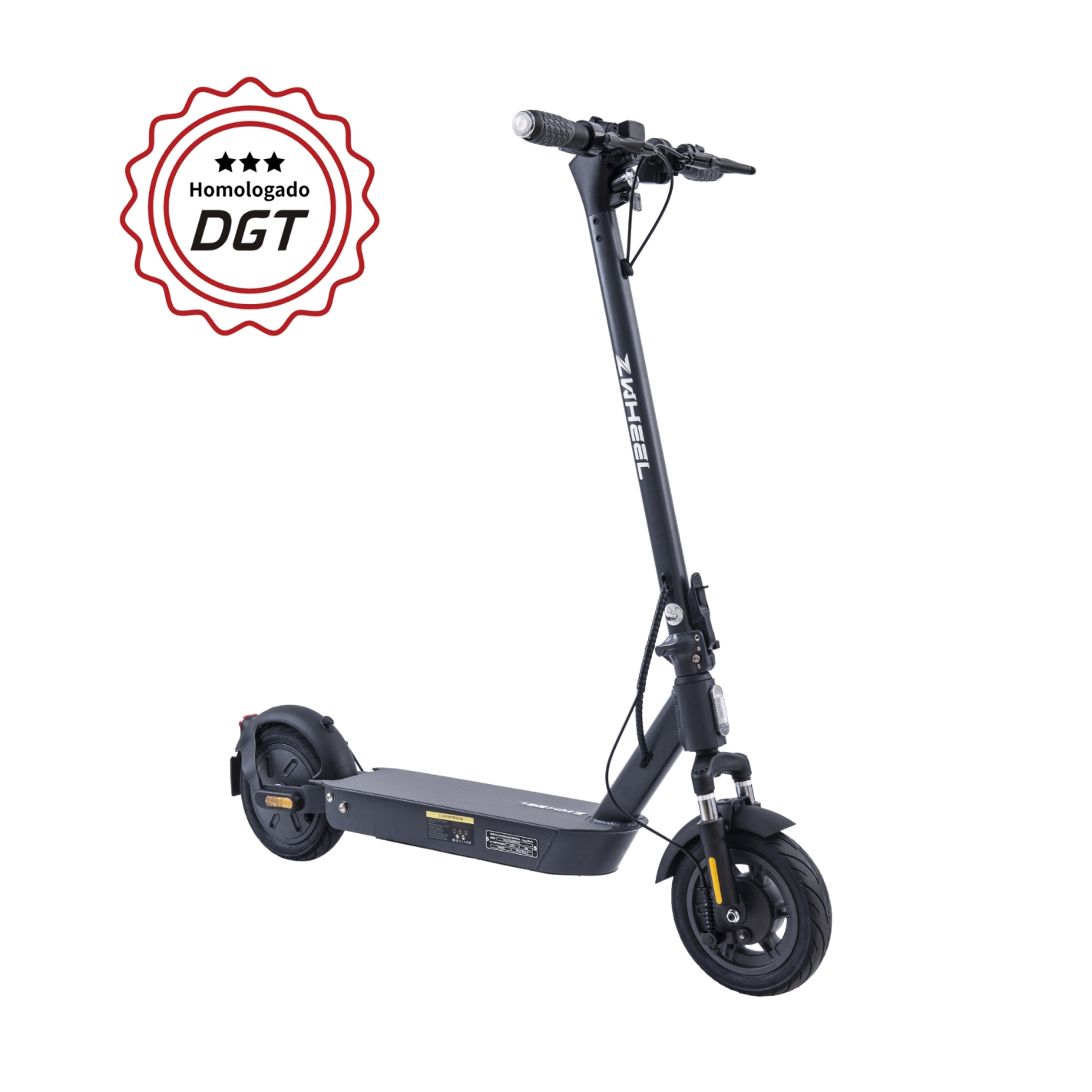 Scooter Électrique Zwheel ZFox Max Urban Dark Moteur 400W - Approuvé DGT - Vitesse jusqu'à 25Km/h - Autonomie jusqu'à 50km - 3 Modes de Conduite - Charge Maximale 100kg - Roues 10"