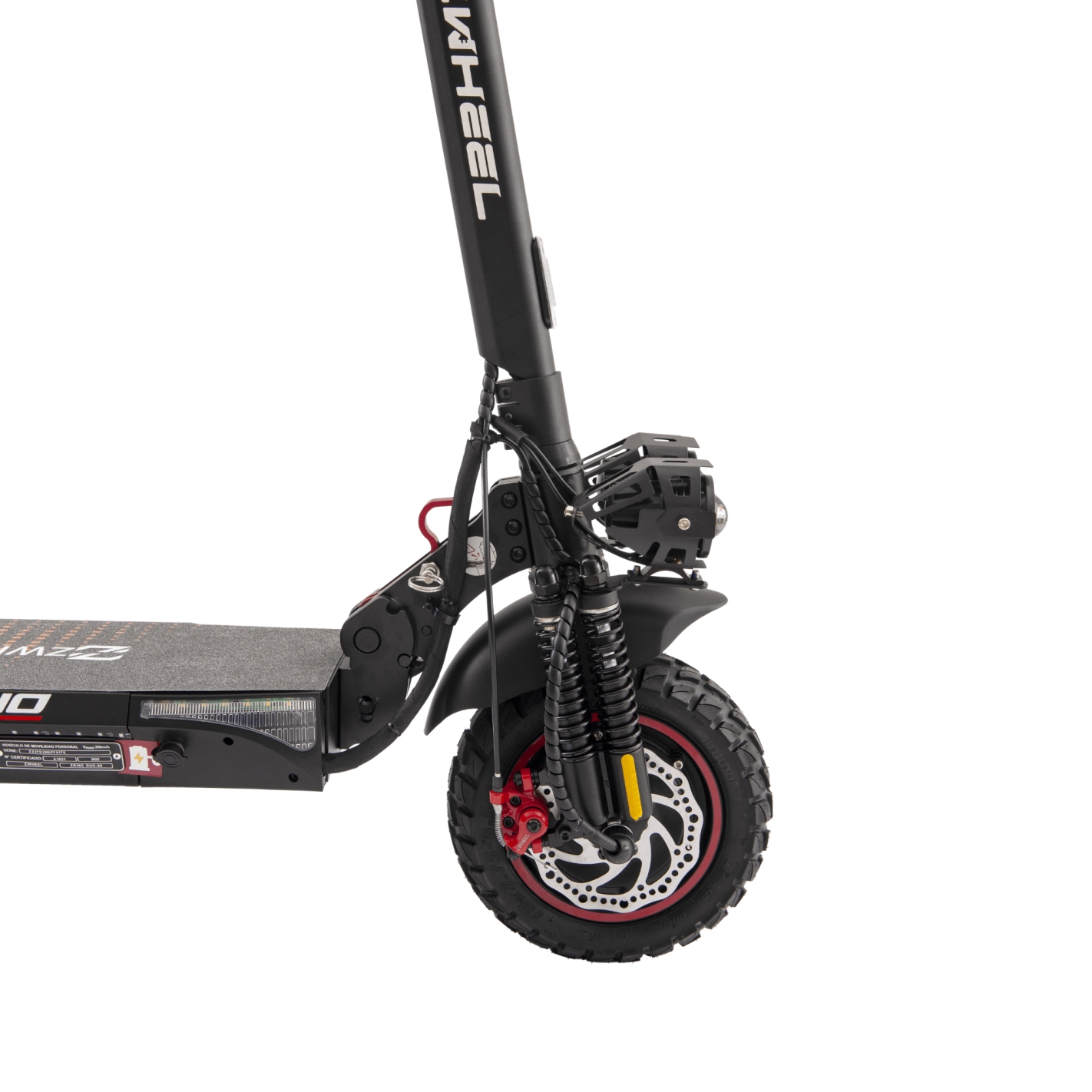 Scooter Électrique Zwheel ZRino Duo 2x Moteur 500W - Approuvé DGT - Suspension avant et arrière - Roues tout-terrain 10" - Vitesse jusqu'à 25Km/h - Autonomie jusqu'à 45km - Charge maximale 120kg