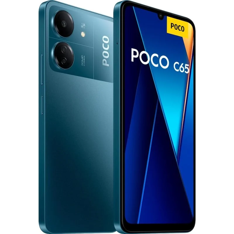 Smartphone Poco C65 Écran 6,74" - 8 Go - 256 Go - Appareil photo principal 50MP - Batterie 5000 mAh - Prend en charge la charge 18 W - Couleur bleue