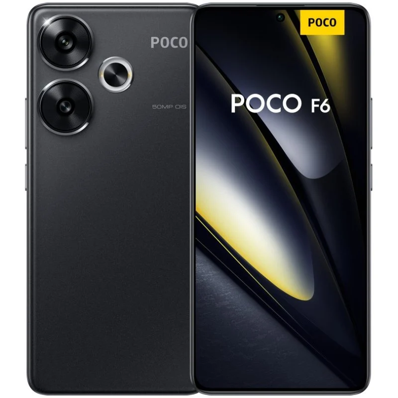 Smartphone Poco F6 5G Écran AMOLED 6,67" - 12 Go - 512 Go - Caméra principale 50MP - Batterie 5000 mAh - Prend en charge la charge 90 W - Couleur noire