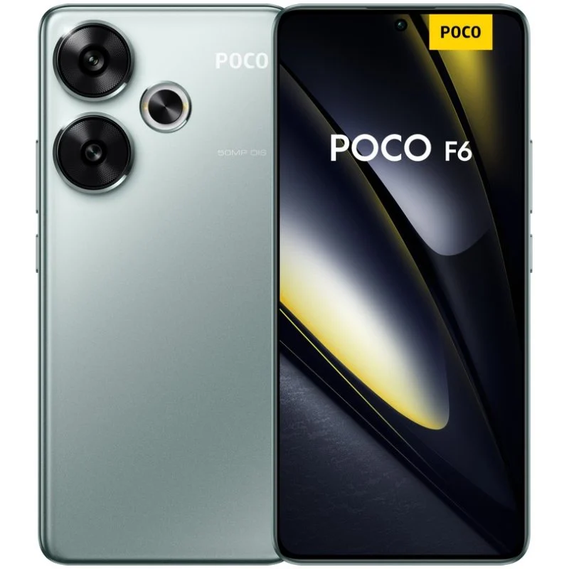 Smartphone Poco F6 5G Écran AMOLED 6,67" - 12 Go - 512 Go - Caméra principale 50MP - Batterie 5000 mAh - Prend en charge la charge 90 W - Couleur verte