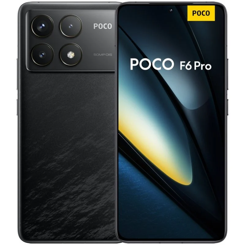 Smartphone Poco F6 Pro 5G Écran AMOLED 6,67" WQHD+ - 12 Go - 512 Go - Caméra principale 50MP - Batterie 5000 mAh - Prend en charge la charge 120 W - Couleur noire