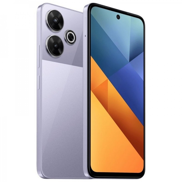 Smartphone Poco M6 Écran 6,79" - 6 Go - 128 Go - Appareil photo principal 108 MP - Batterie 5030 mAh - Prend en charge la charge 33 W - Couleur violette