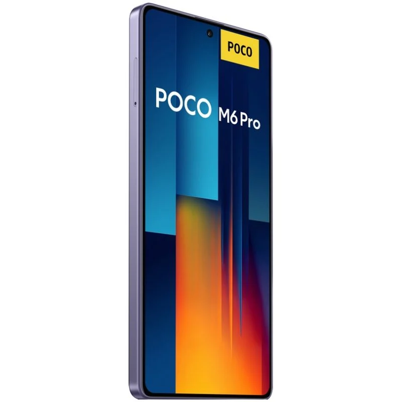 Smartphone Poco M6 Pro Écran AMOLED 6,67" - 8 Go - 256 Go - Appareil photo principal 64MP - Batterie 5000 mAh - Prend en charge la charge 67 W - Couleur violette