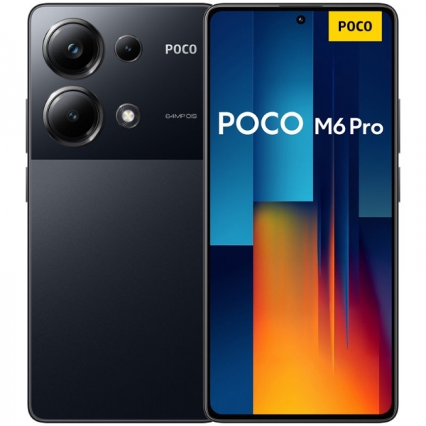 Smartphone Poco M6 Pro Écran AMOLED 6,67" - 8 Go - 256 Go - Caméra principale 64MP - Batterie 5000mAh - Prend en charge la charge 67W - Couleur noire