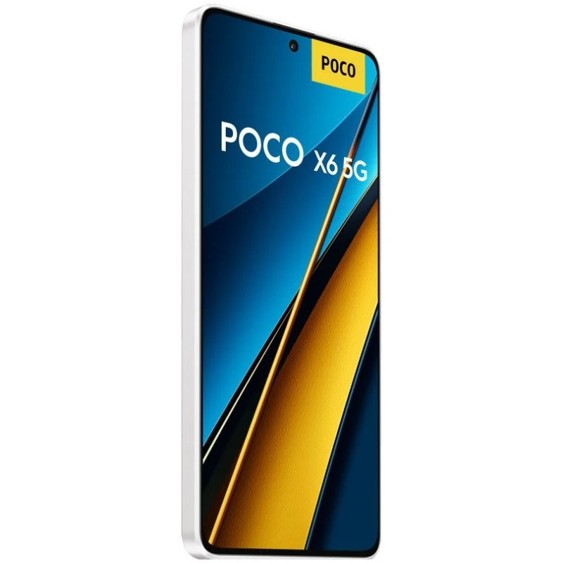 Smartphone Poco X6 5G Écran AMOLED 6,67" 1,5K - 12 Go - 256 Go - Caméra principale 64MP - Batterie 5000mAh - Prend en charge la charge 67W - Blanc