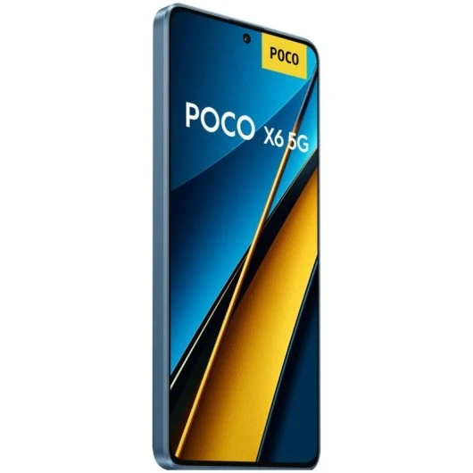 Smartphone Poco X6 5G Écran AMOLED 6,67" 1,5K - 8 Go - 256 Go - Caméra principale 64MP - Batterie 5000mAh - Prend en charge la charge 67W - Bleu