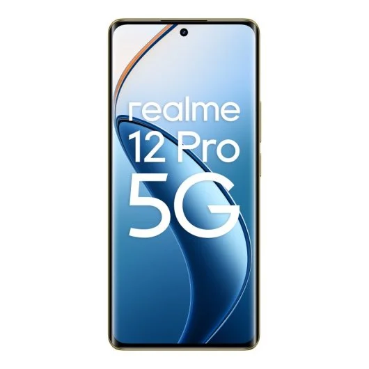 Smartphone Realme 12 Pro 5G Écran AMOLED 6,7" - 12 Go - 256 Go - Appareil photo principal 50MP - Batterie 4800 mAh - Prend en charge la charge 67 W - Couleur bleue