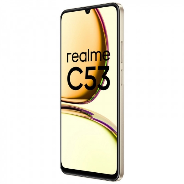 Smartphone Realme C53 Écran 6,74" - 6 Go - 128 Go - Appareil photo principal 50MP - Batterie 5000 mAh - Prend en charge la charge 33 W - Couleur Or