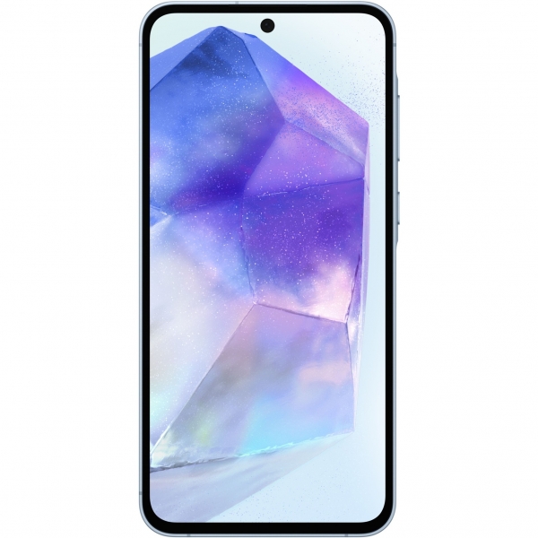 Smartphone Samsung Galaxy A55 5G Écran Super AMOLED 6,60" - 8 Go - 256 Go - Appareil photo 50 MP - Batterie 5000 mAh - Prend en charge la charge 25 W - Couleur bleue