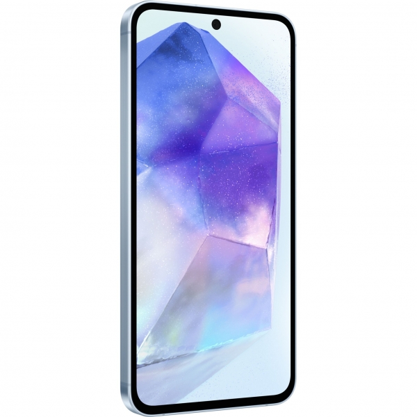 Smartphone Samsung Galaxy A55 5G Écran Super AMOLED 6,60" - 8 Go - 256 Go - Appareil photo 50 MP - Batterie 5000 mAh - Prend en charge la charge 25 W - Couleur bleue