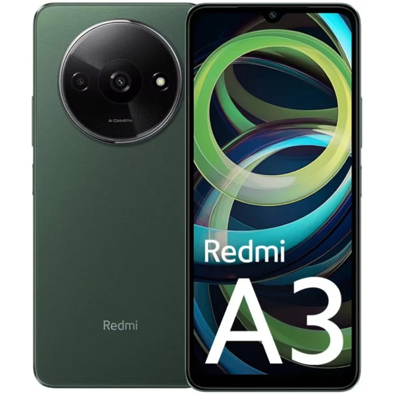 Smartphone Xiaomi Redmi A3 6,52" - 3 Go - 64 Go - Appareil photo principal 8MP - Batterie 5000mAh - Couleur verte