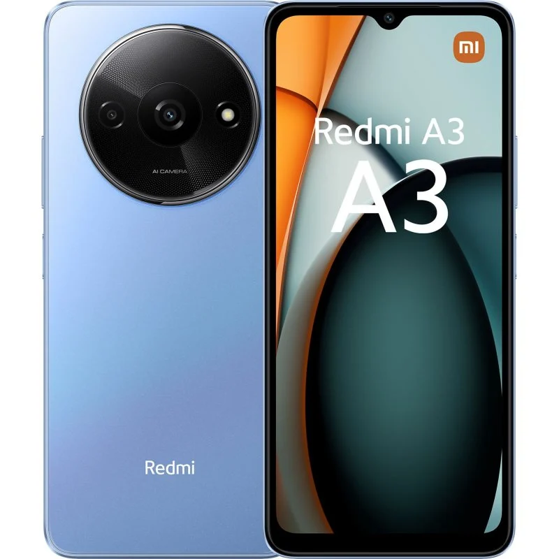 Smartphone Xiaomi Redmi A3 6,52" - 4 Go / 128 Go - Appareil photo principal 8MP - Batterie 5000mAh - Couleur bleue