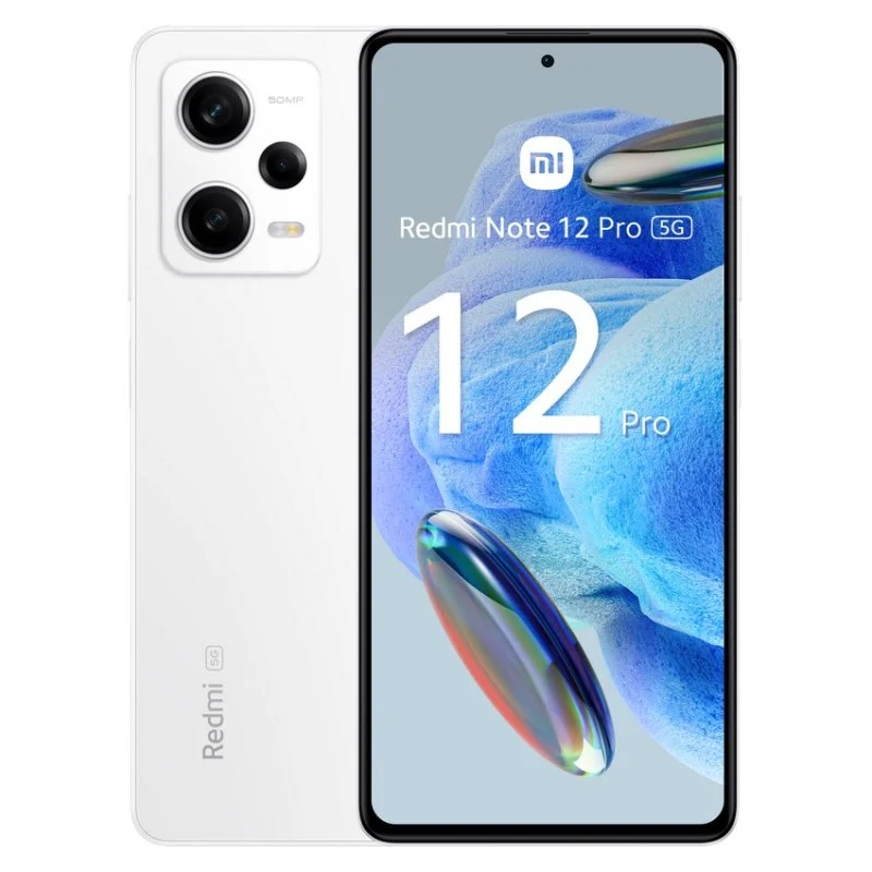 Smartphone Xiaomi Redmi Note 12 Pro 5G Écran AMOLED 6,67" FHD+ - 6 Go - 128 Go - Quad Caméra 108MP - Batterie 5000mAh - Charge Rapide 67W - Couleur Blanc