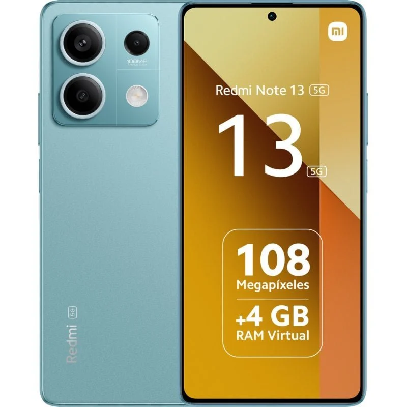 Smartphone Xiaomi Redmi Note 13 5G Écran AMOLED 6,67" - 6 Go - 128 Go - Caméra principale 108MP - Batterie 5000mAh - Prend en charge la charge 33W - Couleur bleue