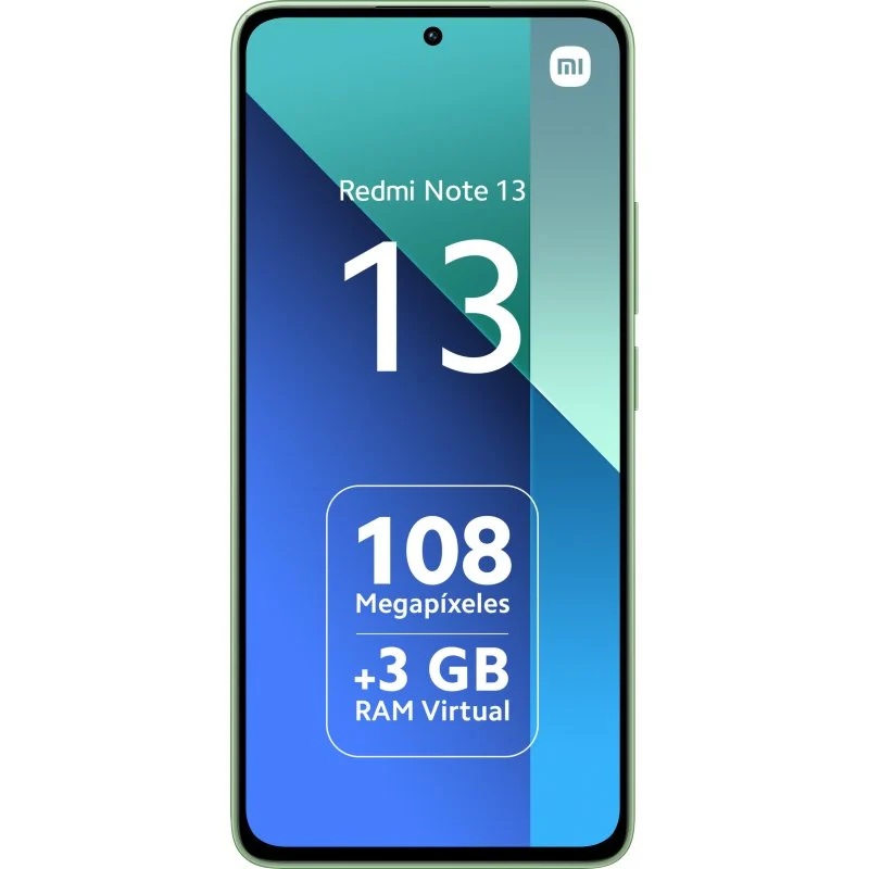 Smartphone Xiaomi Redmi Note 13 Écran AMOLED 6,67" - 6 Go - 128 Go - Appareil photo principal 108MP - Batterie 5000 mAh - Prend en charge la charge 33 W - Couleur verte