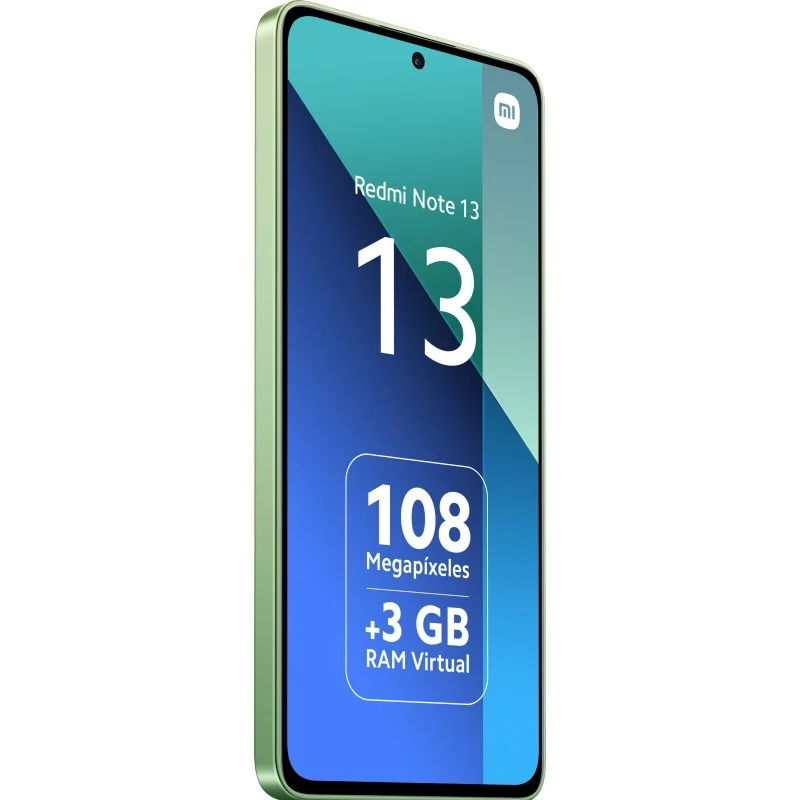 Smartphone Xiaomi Redmi Note 13 Écran AMOLED 6,67" - 6 Go - 128 Go - Appareil photo principal 108MP - Batterie 5000 mAh - Prend en charge la charge 33 W - Couleur verte