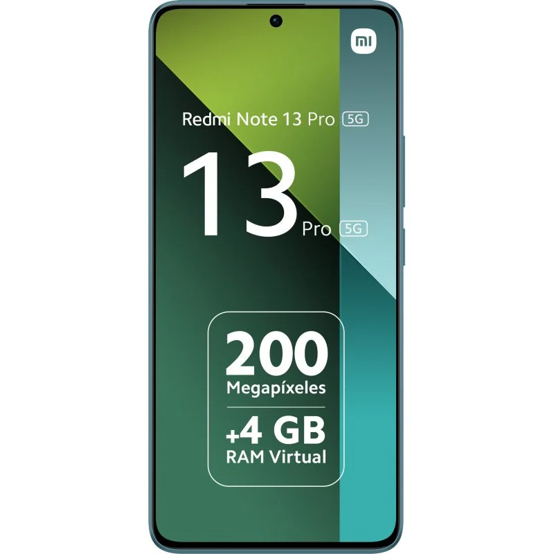 Smartphone Xiaomi Redmi Note 13 Pro 5G Écran AMOLED 6,67" - 12 Go / 512 Go - Appareil photo principal 200 MP - Batterie 5100 mAh - Prend en charge la charge 67 W - Couleur bleue