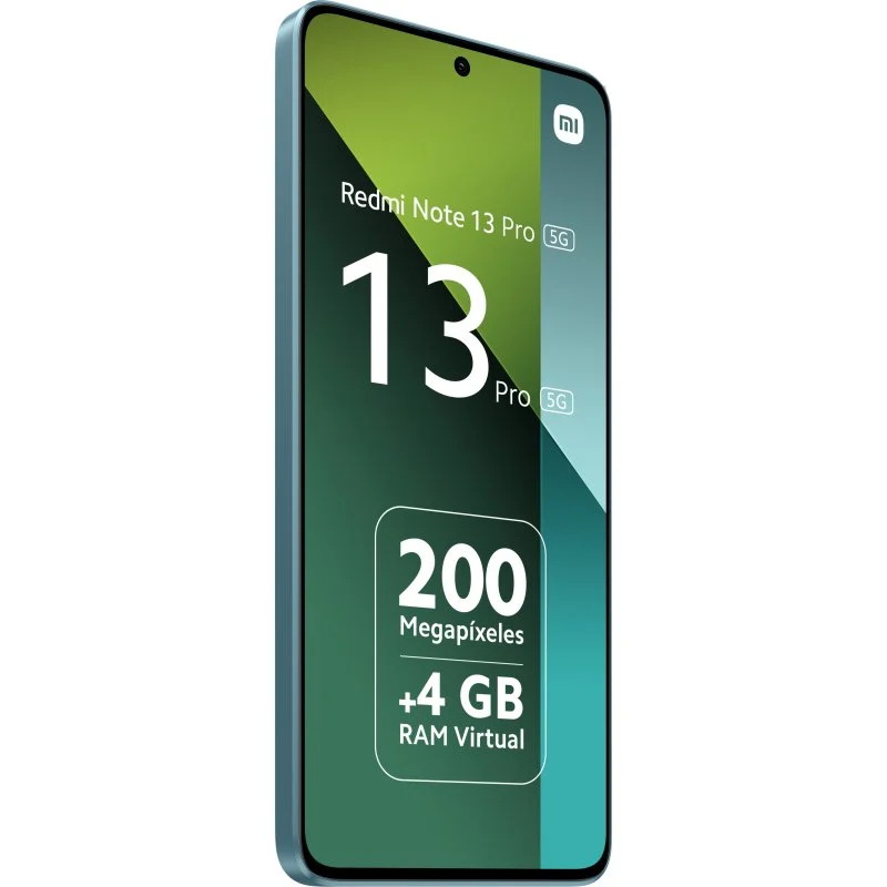 Smartphone Xiaomi Redmi Note 13 Pro 5G Écran AMOLED 6,67" - 12 Go / 512 Go - Appareil photo principal 200 MP - Batterie 5100 mAh - Prend en charge la charge 67 W - Couleur bleue